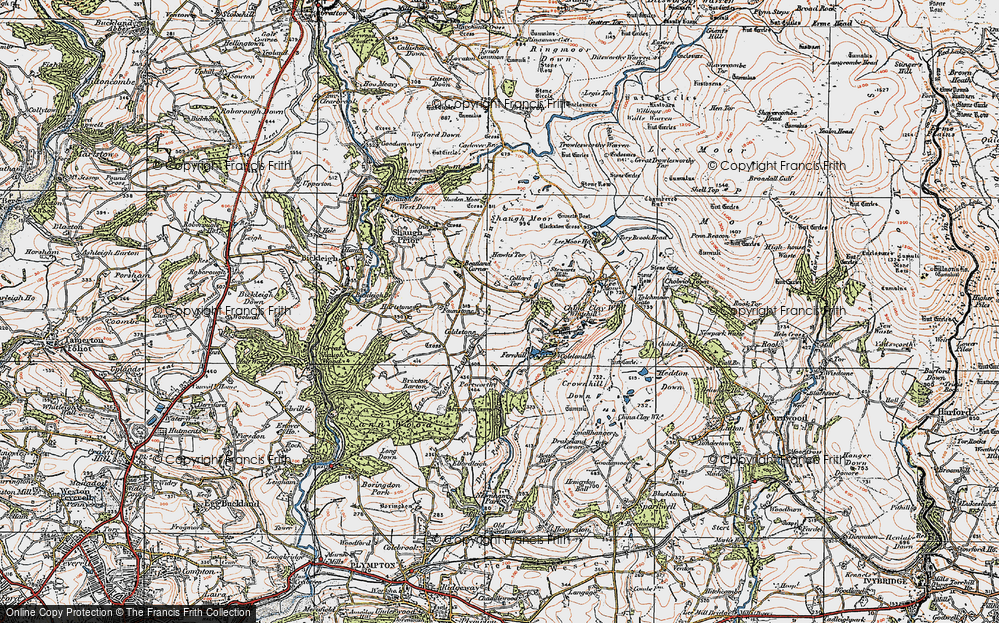 Old Map of Wotter, 1919 in 1919