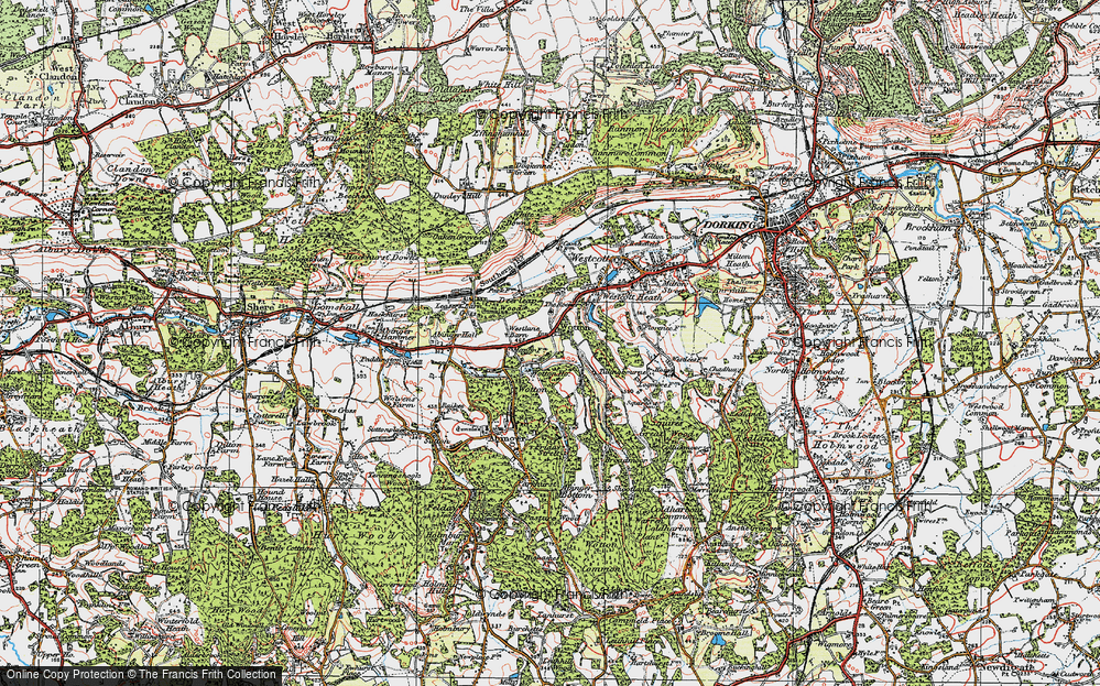 Old Map of Historic Map covering Westlane Barn in 1920