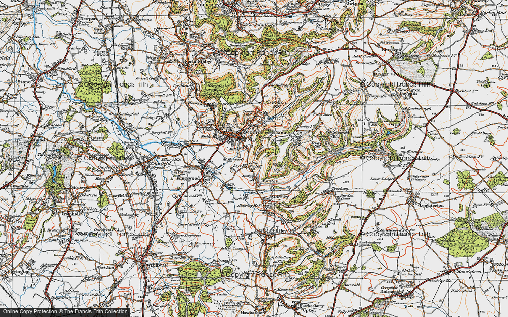 Old Map of Wotton-under-Edge, 1919 in 1919