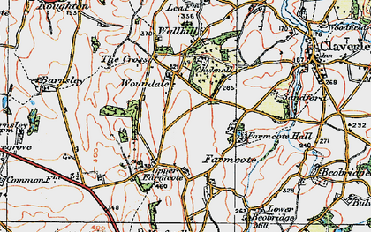 Old map of Woundale in 1921