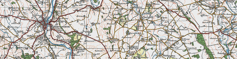 Old map of Woundale in 1921