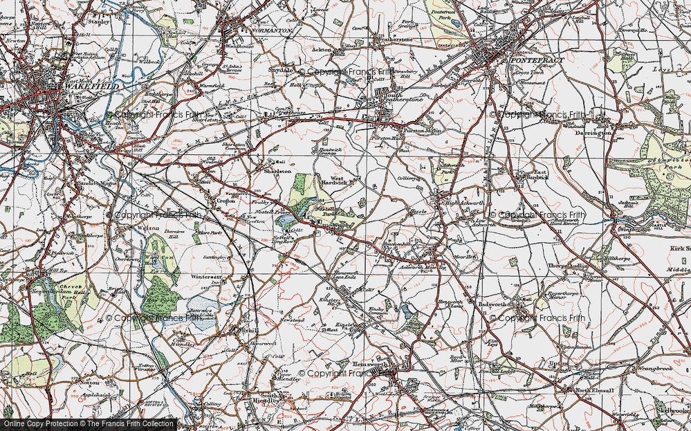 Old Map of Wragby, 1925 in 1925
