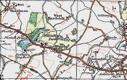 Old map of Wragby in 1925