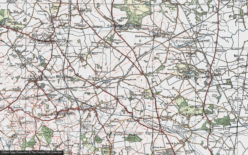 Old Map of Wrangbrook, 1923 in 1923