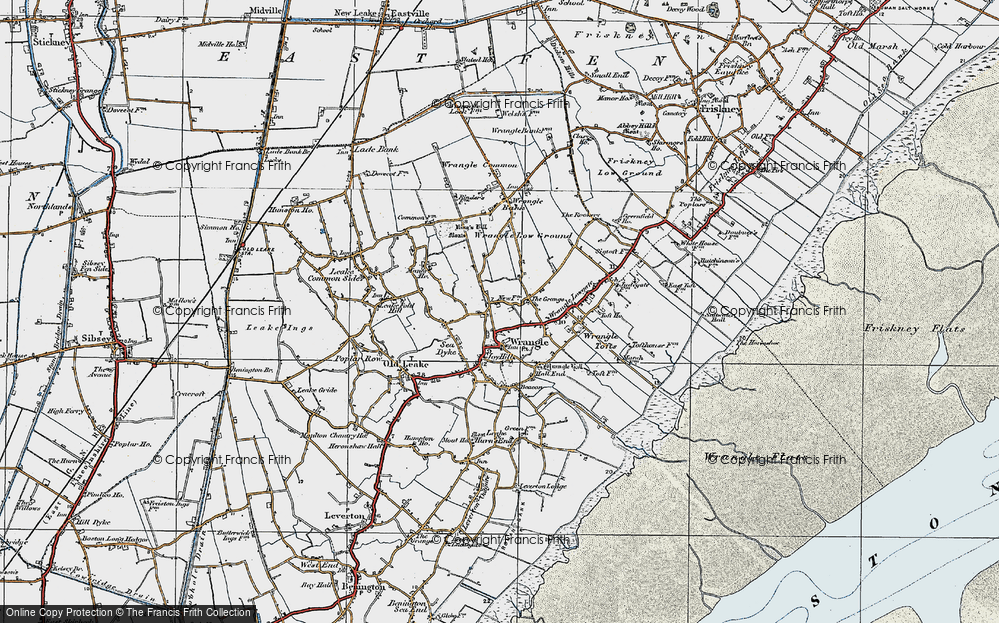 Old Map of Wrangle, 1922 in 1922