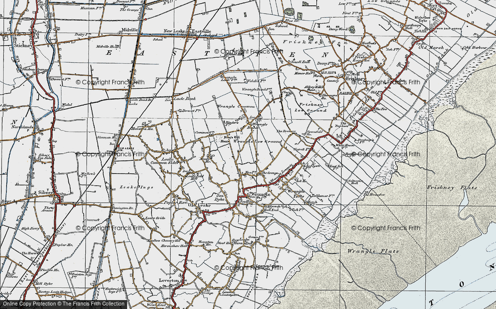 Old Map of Wrangle Low Ground, 1922 in 1922