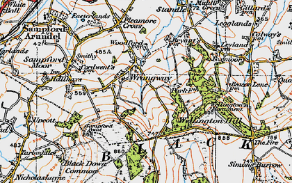 Old map of Wellington Hill in 1919