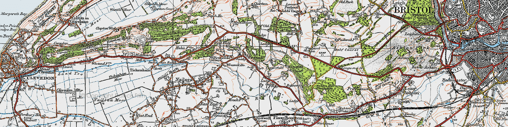 Old map of Wraxall in 1919