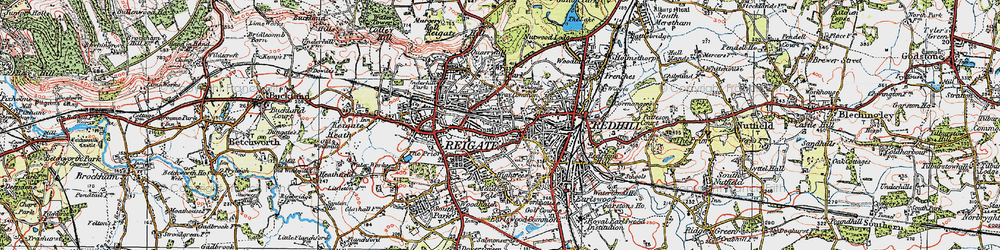 Old map of Wray Common in 1920