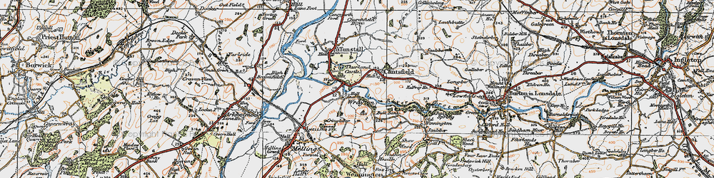 Old map of Wrayton in 1924