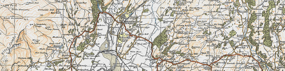 Old map of Border Riggs in 1925