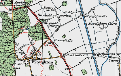 Old map of Wressle in 1923