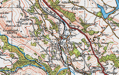 Old map of Wreyland in 1919