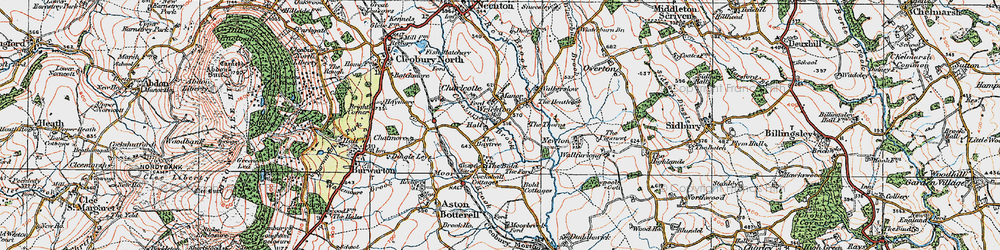 Old map of Wrickton in 1921