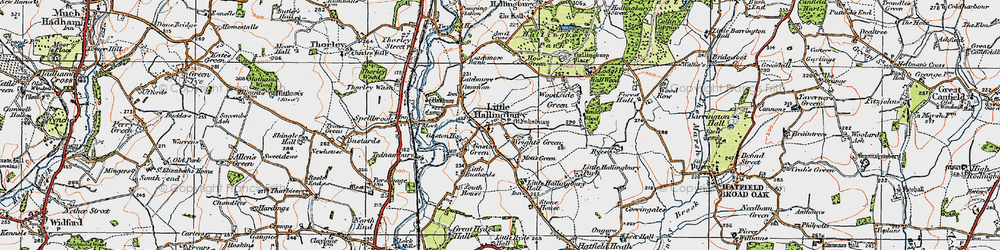 Old map of Wright's Green in 1919