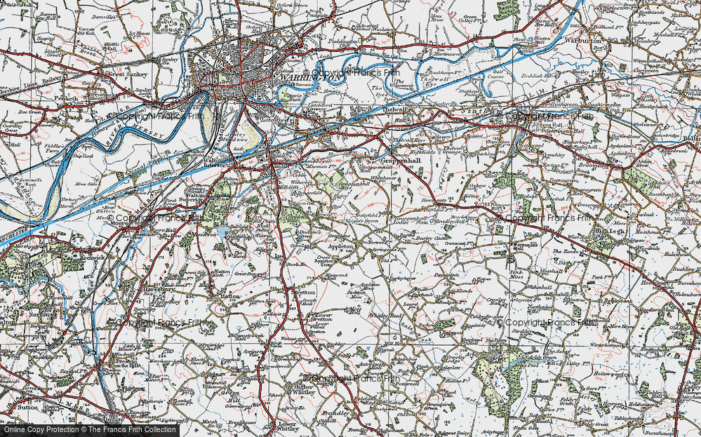 Old Map of Historic Map covering Reddish Hall in 1923