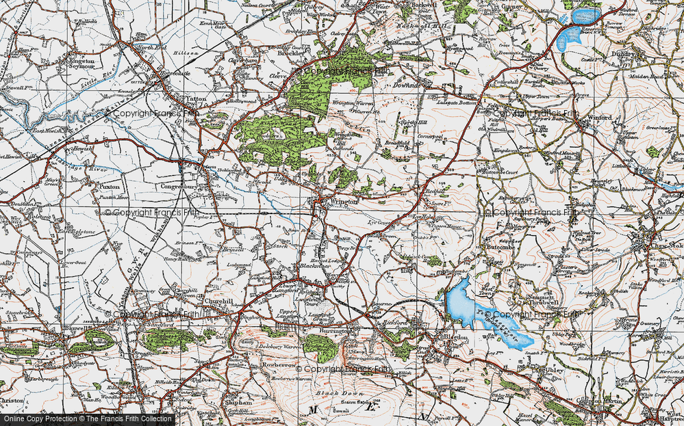 Old Map of Wrington, 1919 in 1919