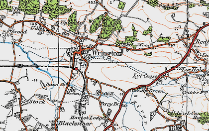 Old map of Wrington in 1919