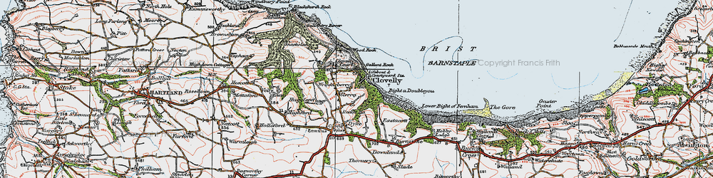 Old map of Wrinkleberry in 1919