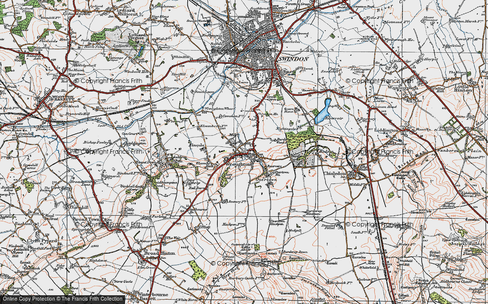 Old Map of Wroughton, 1919 in 1919