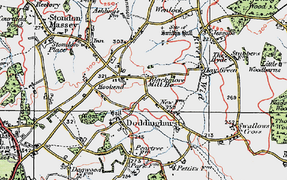 Old map of Wyatt's Green in 1920