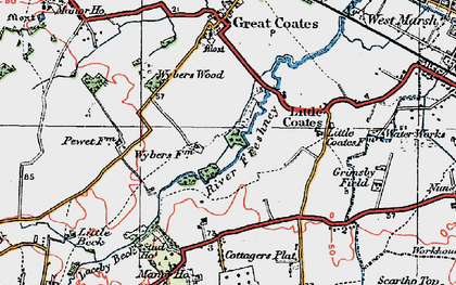 Old map of Wybers Wood in 1923