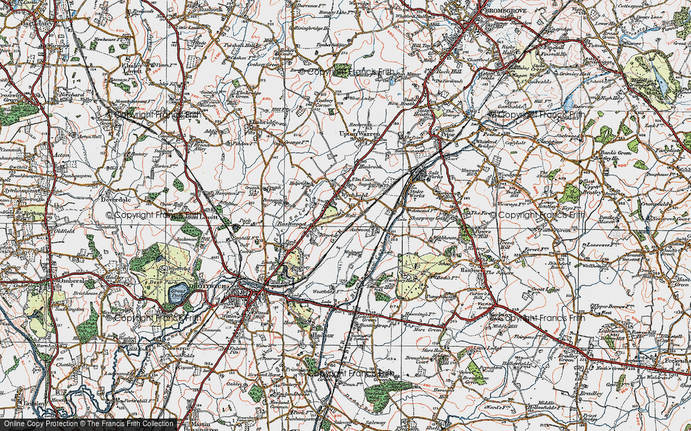 Old Map of Wychbold, 1919 in 1919
