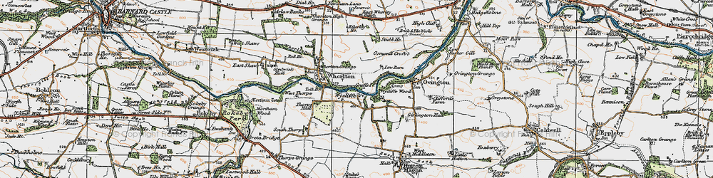 Old map of Wycliffe in 1925