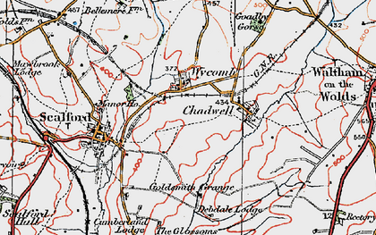 Old map of Wycomb in 1921