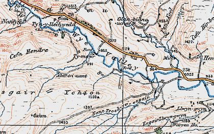 Old map of Wye Valley in 1922