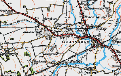 Old map of Stock in 1919