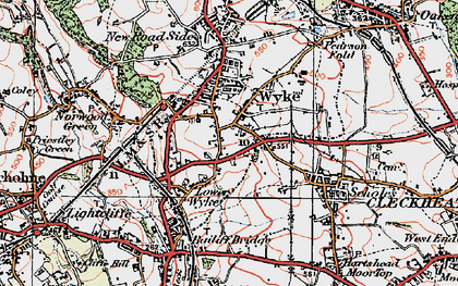 Old map of Wyke in 1925