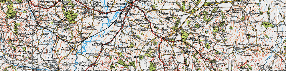 Old map of Wyke Green in 1919