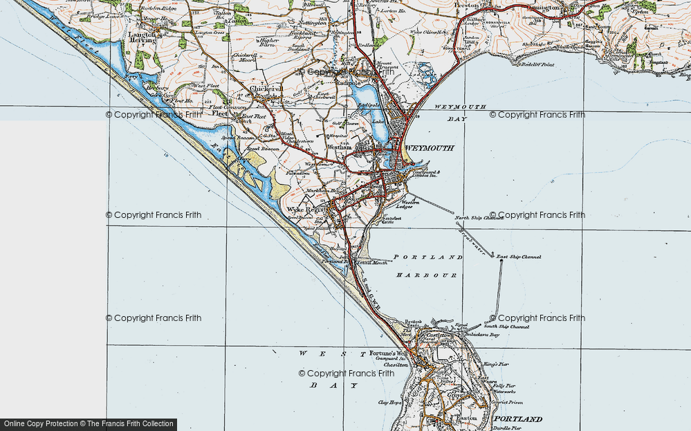 Old Map of Wyke Regis, 1919 in 1919