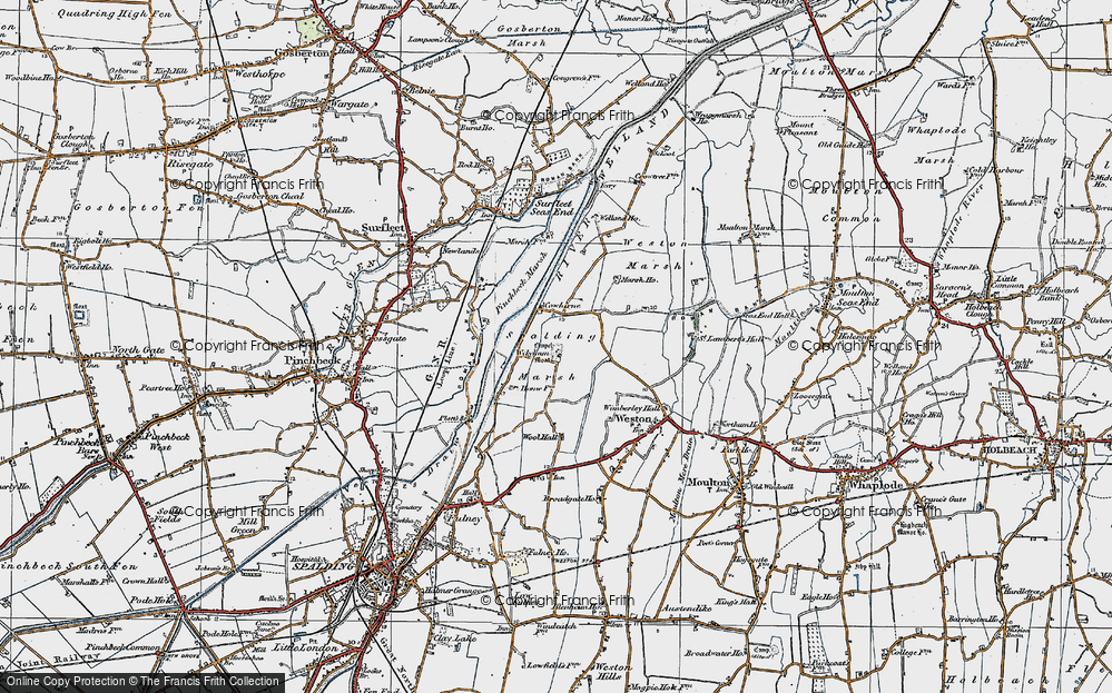 Old Map of Wykeham, 1922 in 1922