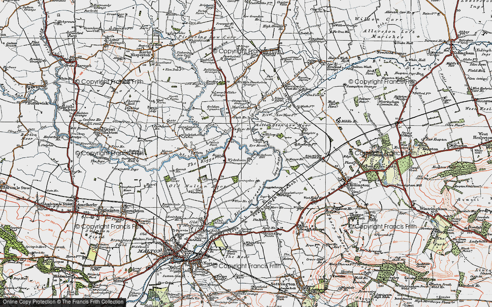 Old Map of Wykeham, 1925 in 1925
