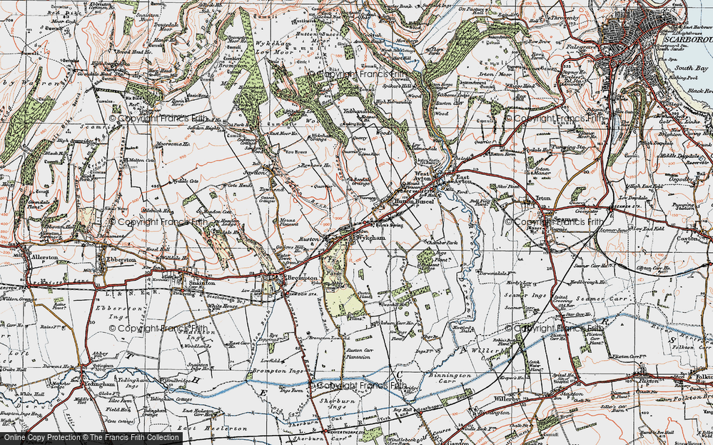 Old Map of Historic Map covering Beedale Beck in 1925