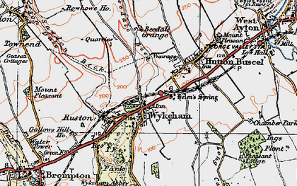 Old map of Wykeham Abbey in 1925