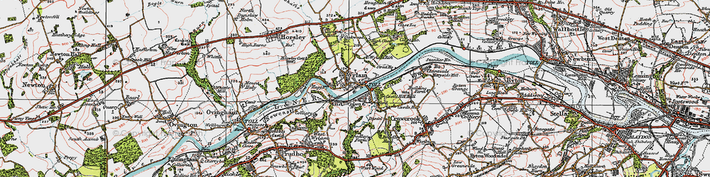 Old map of Wylam in 1925