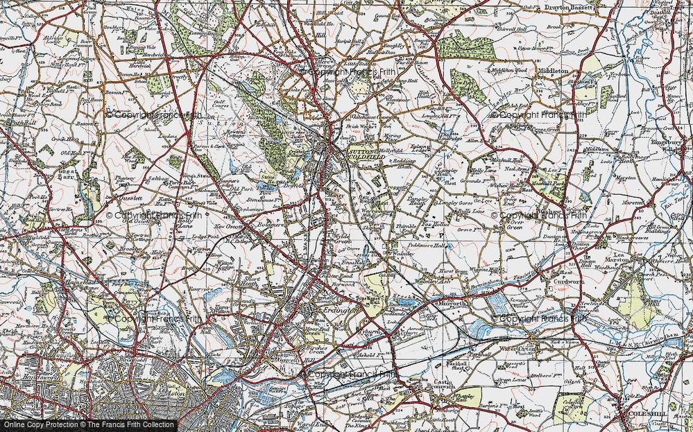 Old Map of Wylde Green, 1921 in 1921