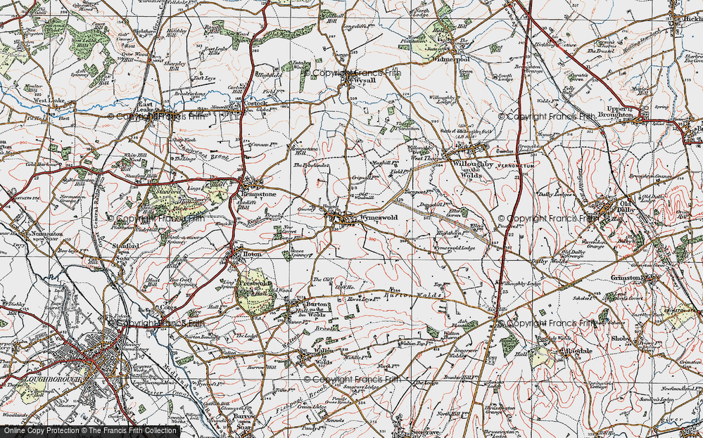 Old Map of Wymeswold, 1921 in 1921