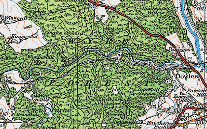 Old map of Wyre Forest in 1921