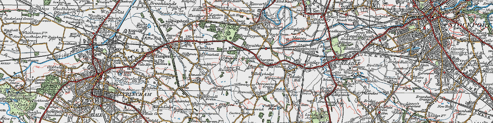 Old map of Wythenshawe in 1923