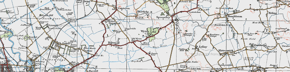 Old map of Wyton Drain in 1924