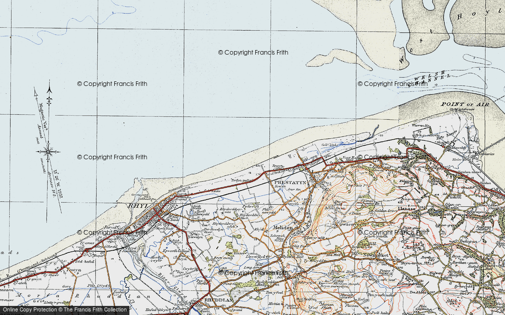 Old Map of y-Ffrith, 1922 in 1922