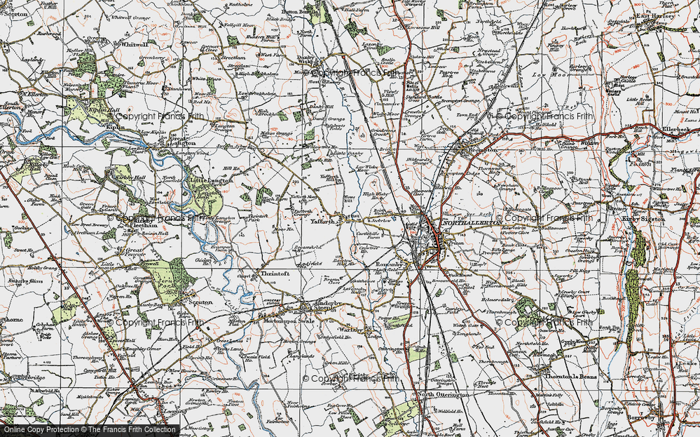 Old Map of Yafforth, 1925 in 1925