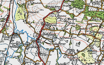 Old map of Yalding in 1920