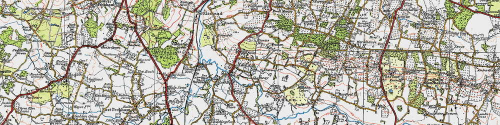 Old map of Yalding in 1920