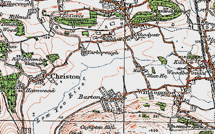 Old map of Barleycombe Lodge in 1919