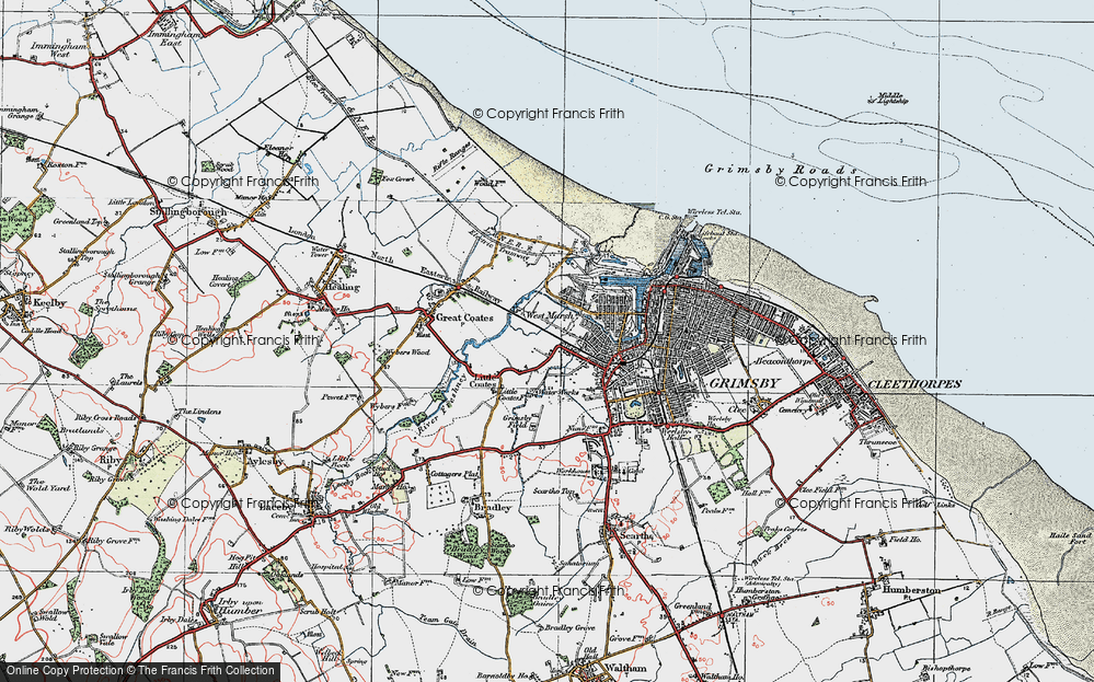Old Map of Yarborough, 1923 in 1923